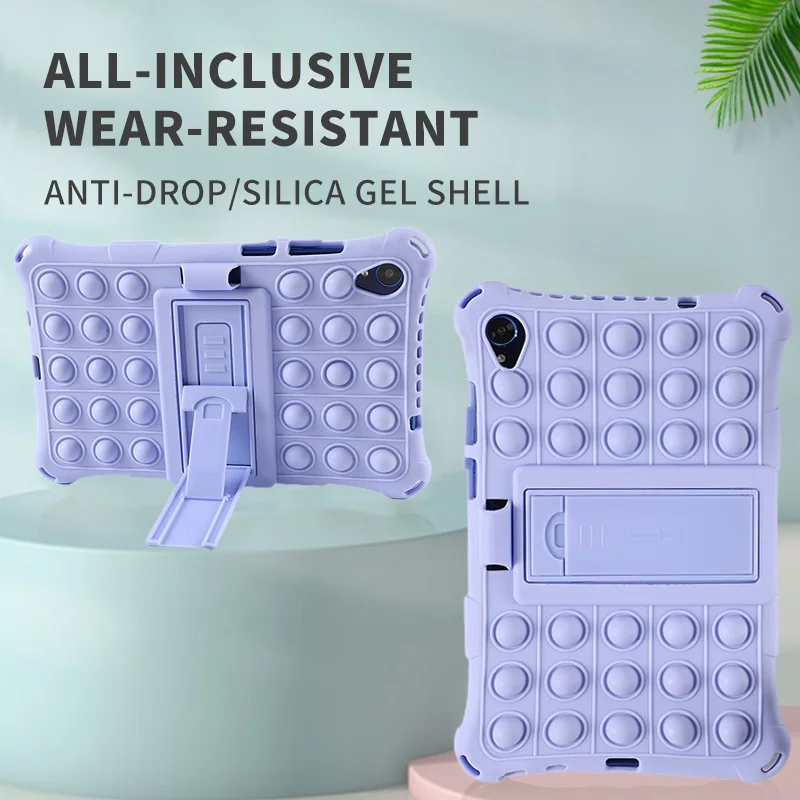 

Push Bubble Silicone Stand Case for Lenovo Tab M8 HD FHD 8" M10 HD Gen 2 3 P11 Plus M10 Plus 3rd Gen Xiaoxin Pad 11 2021 2020