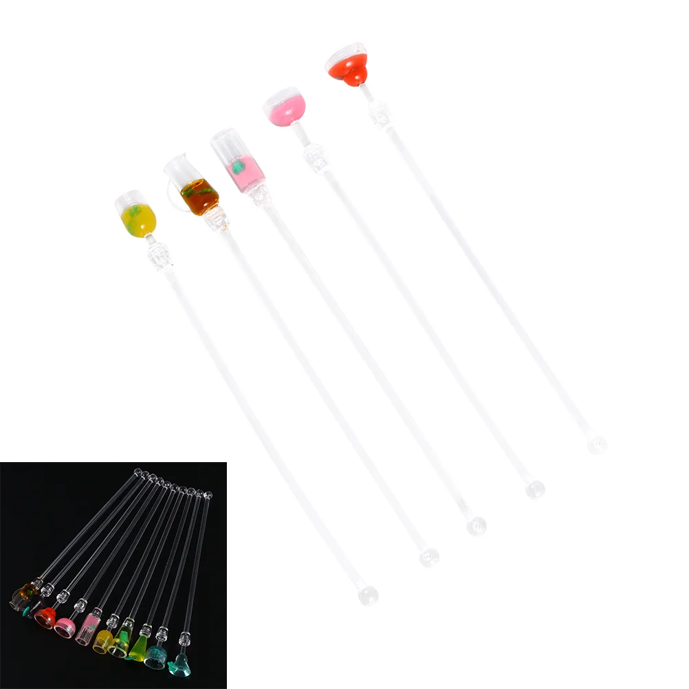 

Pack of 2 Transparent 23CM Cocktail Drink Mixer Bar Stirring Sticks Drinking Accessory