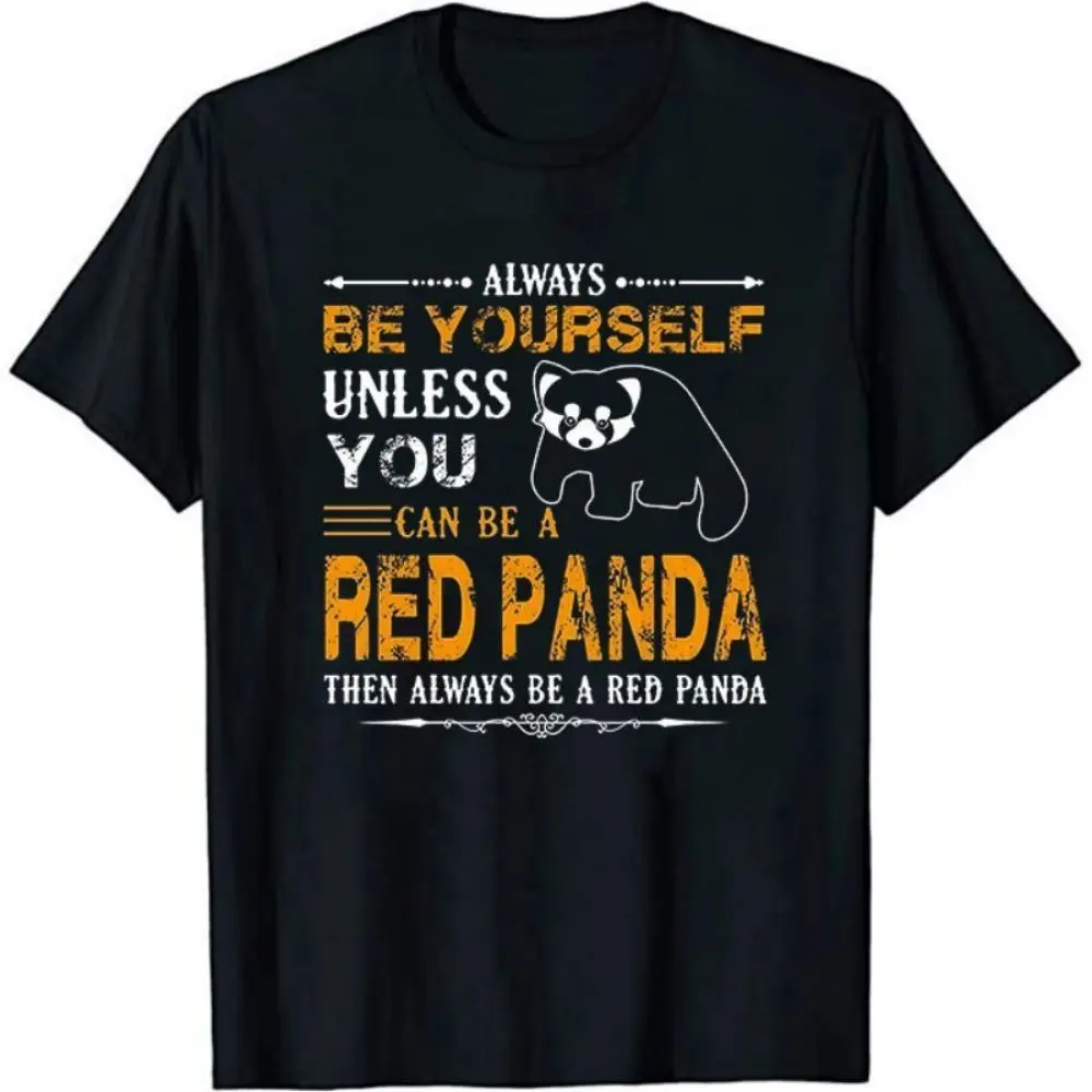 

Funny Red Panda Men's Shirt - Always Be Red Panda T Shirt Panda Pattern Short Sleeves T Shirt Cute Tee Shirt for Women