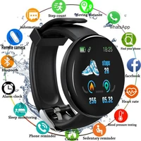 waterproof sport smartwatch d18 smart watch heart rate blood pressure fitness tracker men women smart wristband for android ios