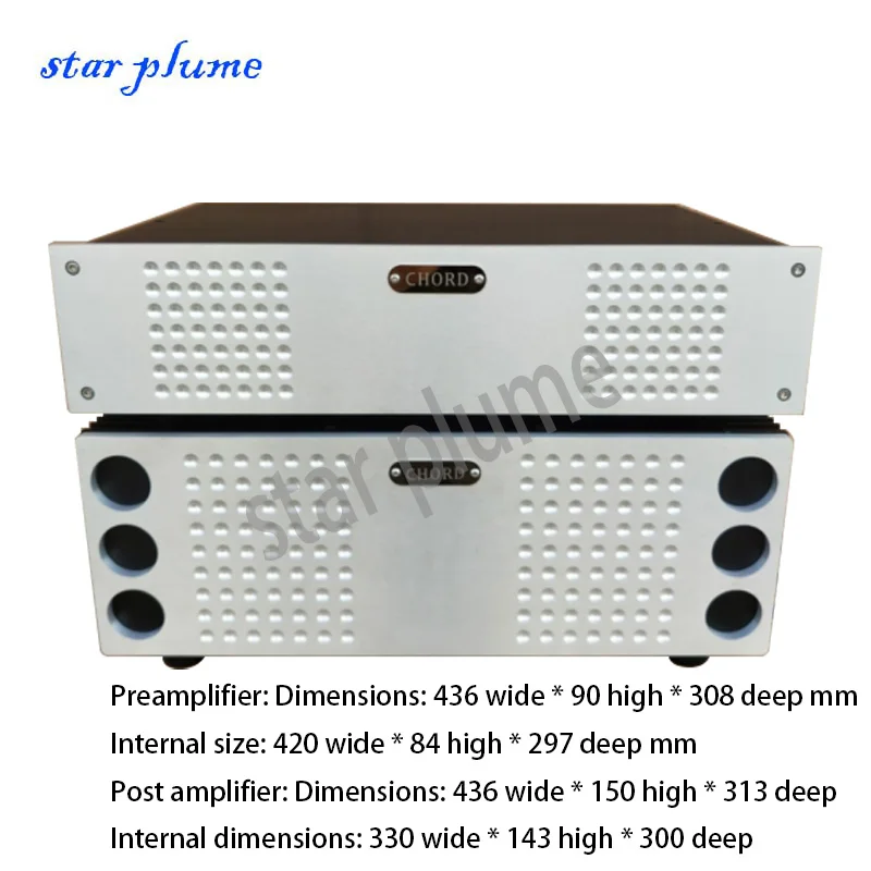 

Chord All Aluminum Power Amplifier Case Preamplifier Case Post Amplifier Chassis (436*150*313mm) Amp Chassis Shell DIY Box