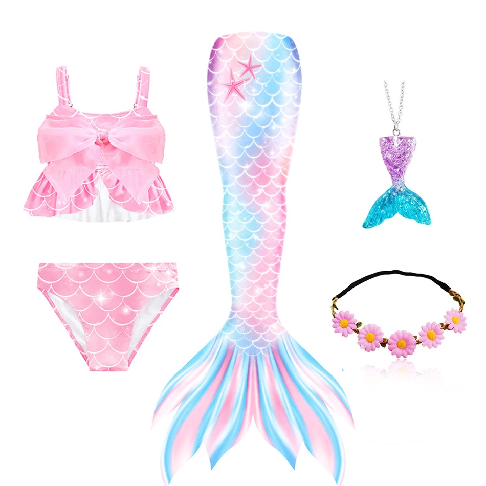 

New Kids Swimming Mermaid Tails for Girls Mermaid Costumes Children Beach Mermaid Bikini Swimsuit Cosplay Costume Birthday Gifts