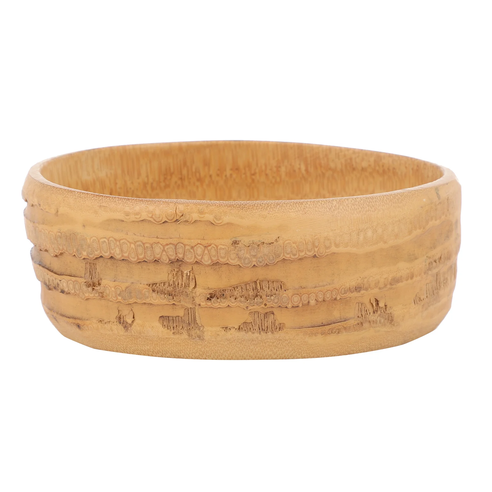 

1Pc Bamboo Bowl Natural Bamboo Salad Bowl Household Serving Plate Holder