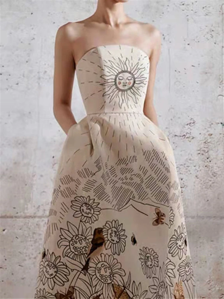 Женский пляжный сарафан с открытой спиной летнее подиумное сексуальное