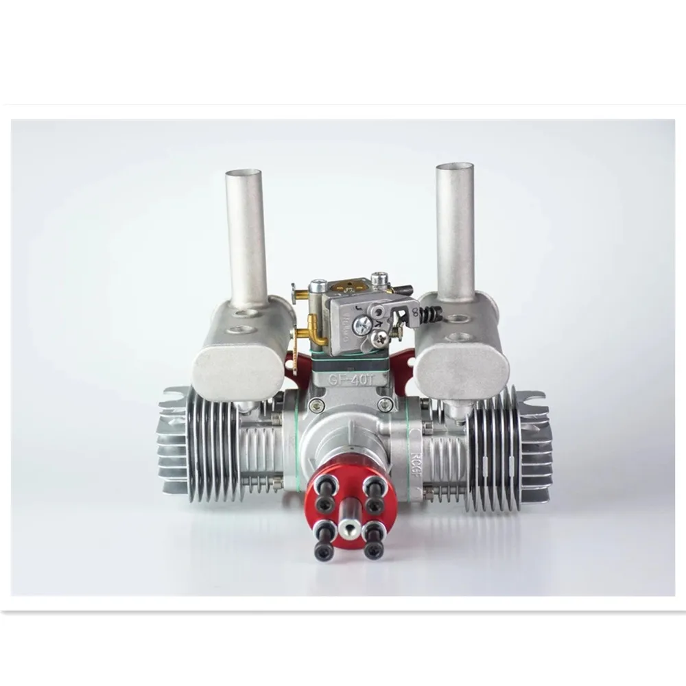 

VVRC RCGF 40cc T Twin Cylinder Petrol Gasoline Engine Dual Cylinder With Muffler Igniton Spark Plug For RC Model Airplane