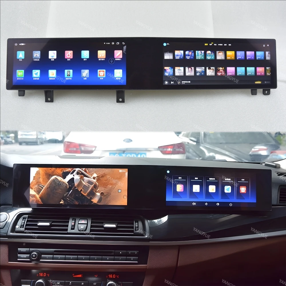 Фото N двойной экран Android 14 Carplay авто радио для BMW 6 серии F10 F11 2013 2014 2015 2016 2017 Обновление до 2024 GPS головное устройство №5