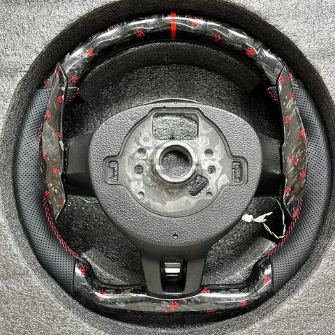 Руль ge из углеродного волокна для Volkswagen VW Golf 6 MK6 GTI GTD R 2009-2013 Polo Tiguan Passat, настраиваемые модифицированные детали