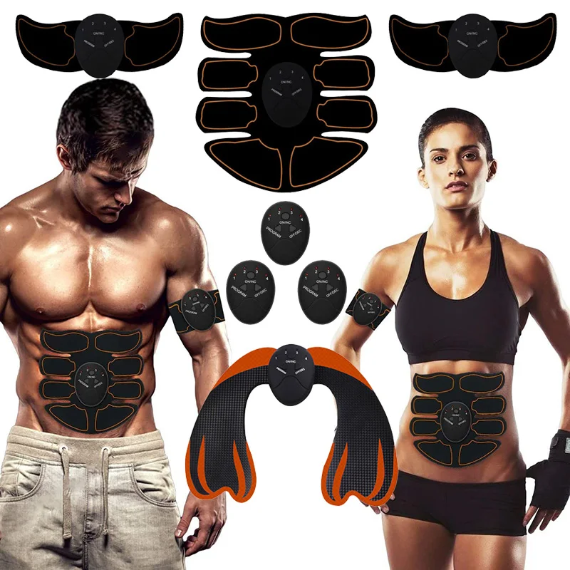 

ABS Trainer Muscle Stimulator EMS Muscle Toner Battery Powered Abdominal Toning For Waist Leg Arm Fat Burn Home Gym Body Fitness