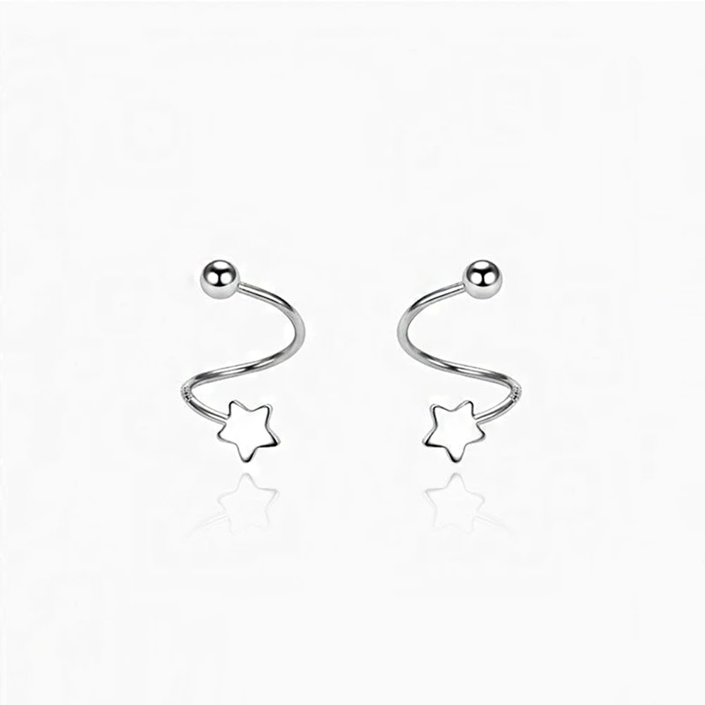 1 шт. винт из нержавеющей стали шарик звезда сердце ухо кость уха Пряжка вращающаяся Волна Мини-гвоздики для женщин личные ювелирные изделия