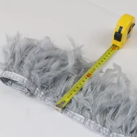 10 15cm natural turkey feather trim 1 5m feather for crafts wedding dress sewing decoration accessories jewelry bag decoration