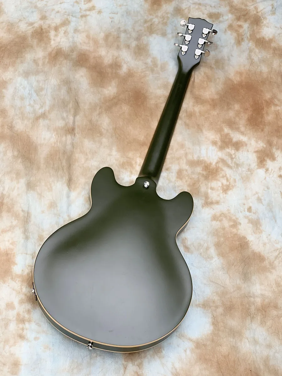 Электрическая гитара, полуполая, 339, винно-красная, армейский зеленый, правая и левая рука