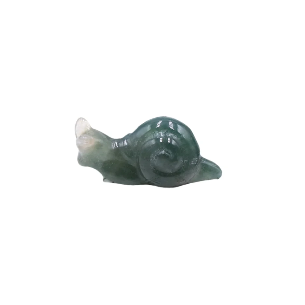 

Snail Figurines Miniature Animal Statue Ornament Stone Mini Sculpture Garden Natural Figurine Tea Gemstone Toys Decor Figure