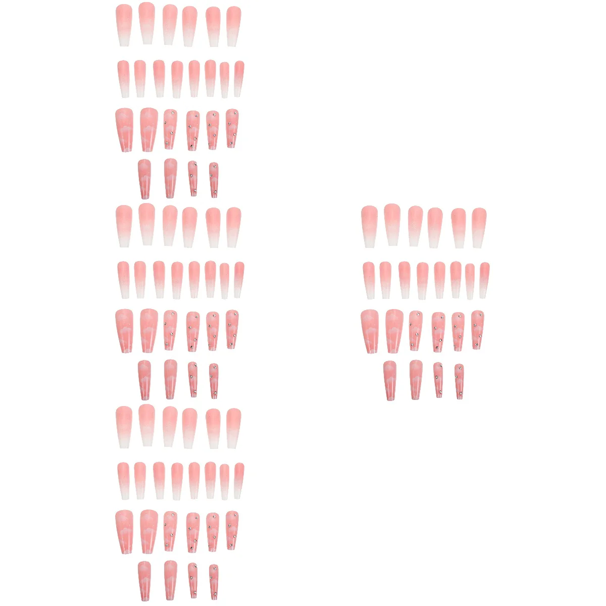 

96 Pcs Full Cover Fake Nail Fake Nail Tips Ballet DIY Press on Nails False Nail