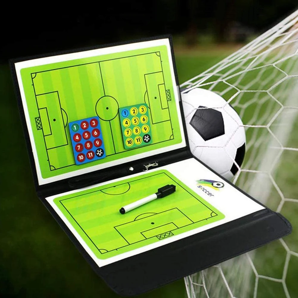 

Portable Magnetic Soccer Football Tactical Foldable Tactical Coach Clipboard with Magnetic Marker Board