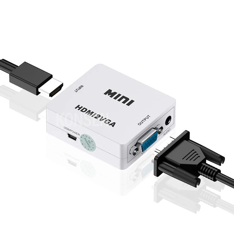 Преобразователь 1080P HDMI-RCA AV/CVSB видеобокс AV-HDMI адаптер Поддержка AV-VGA NTSC PAL выход