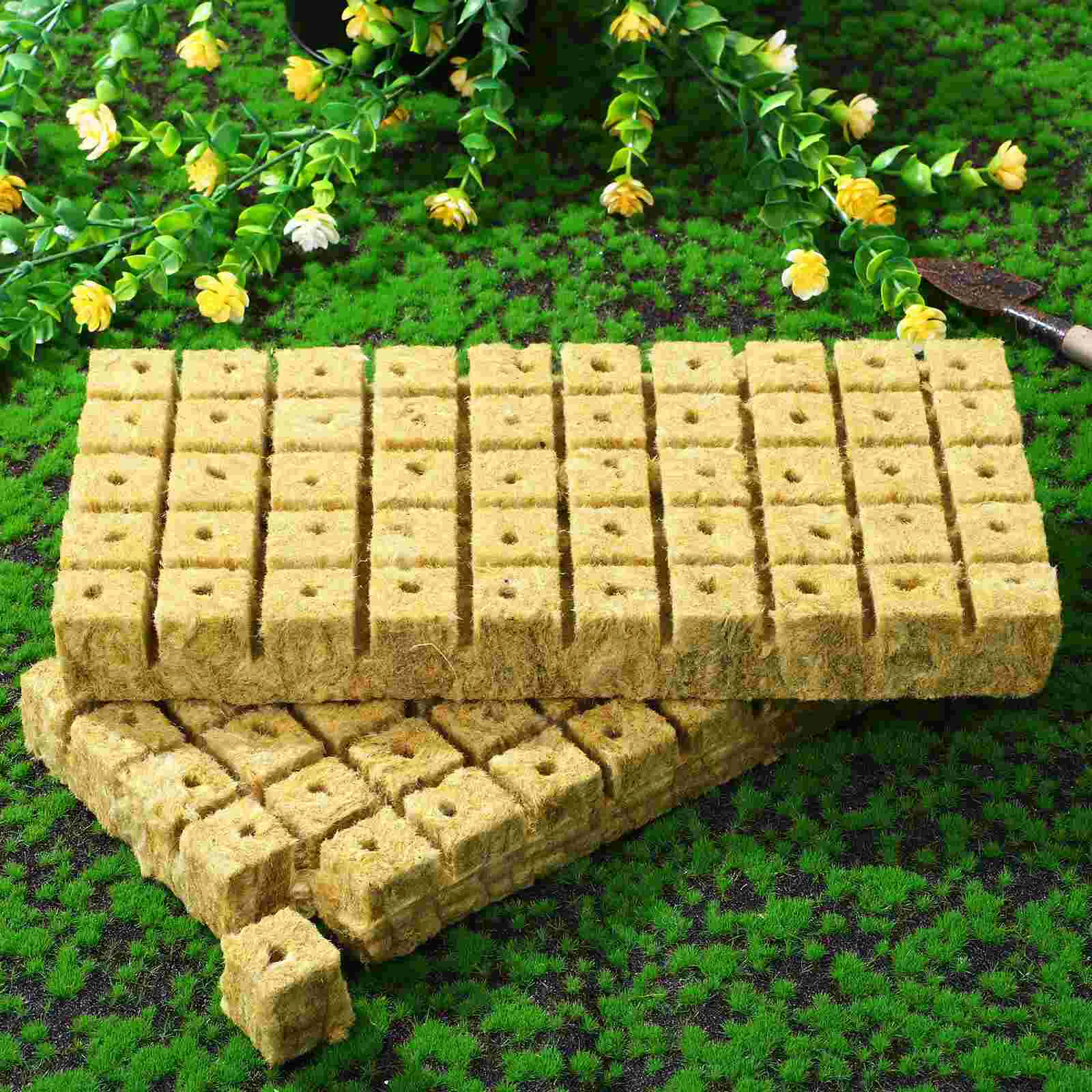 

100 Pcs Launcher Hydroponic Cloning Cubes Soil Block Pods Start Plugs Planting Grow