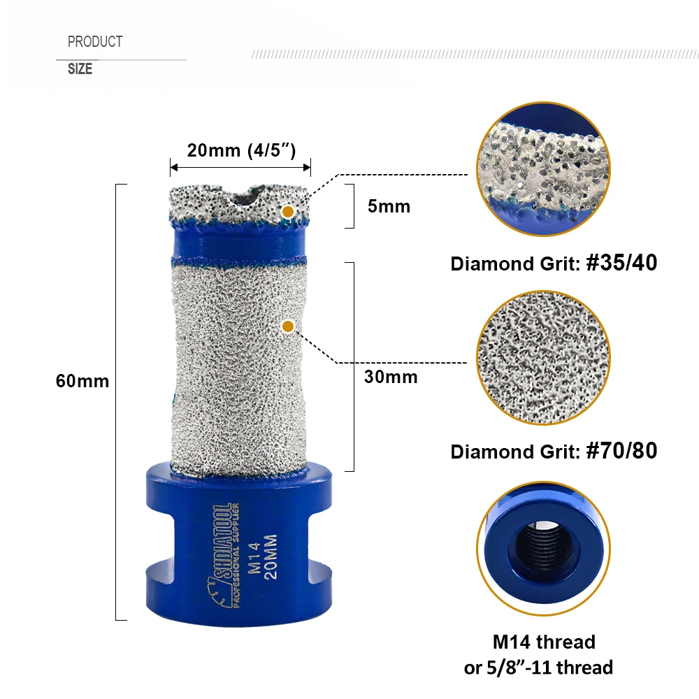 

SHDIATOOL Алмазные фрезы для пальцев 20/25/35/50/68/75 мм