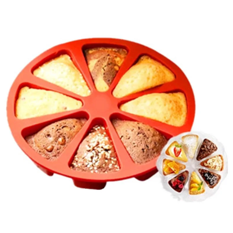 

8 Cavity Silicone Cake Mold Baking Pastry Scone Pans Tools Cake Mould Oven Bread Pizza Bakeware Cake Mould Baking Accessories