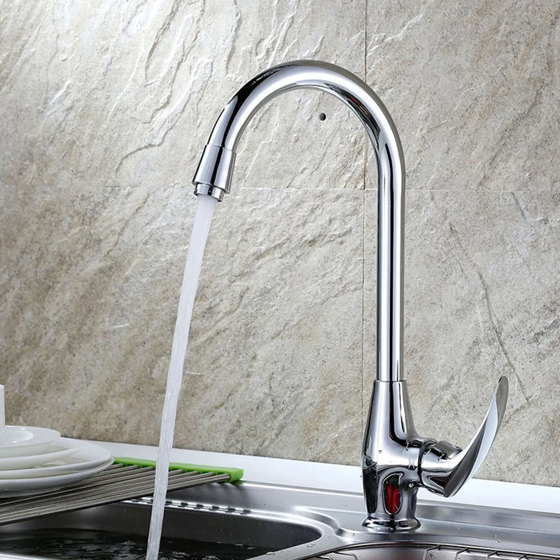 

Vidric brass chrome kitchen faucet hot and cold mixer taps Sheep handle basin faucet deck mounted sink faucet