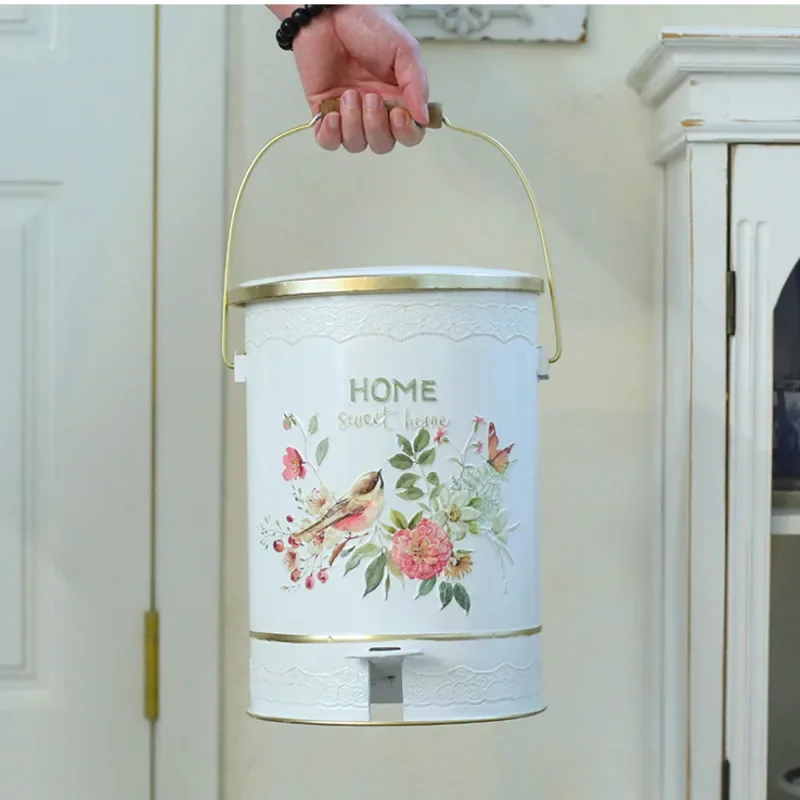 Уличная садовая корзина для мусора металлическая мусорная в европейском стиле