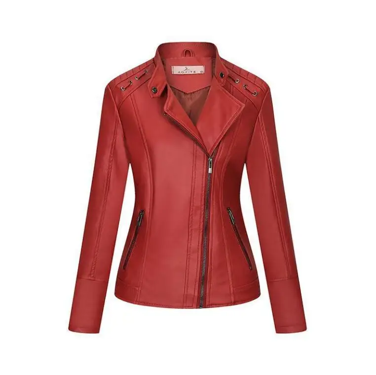 autumn winter womens leather jacket women Oblique zipper black Motorcycle jackets for women 2022 women coat enlarge
