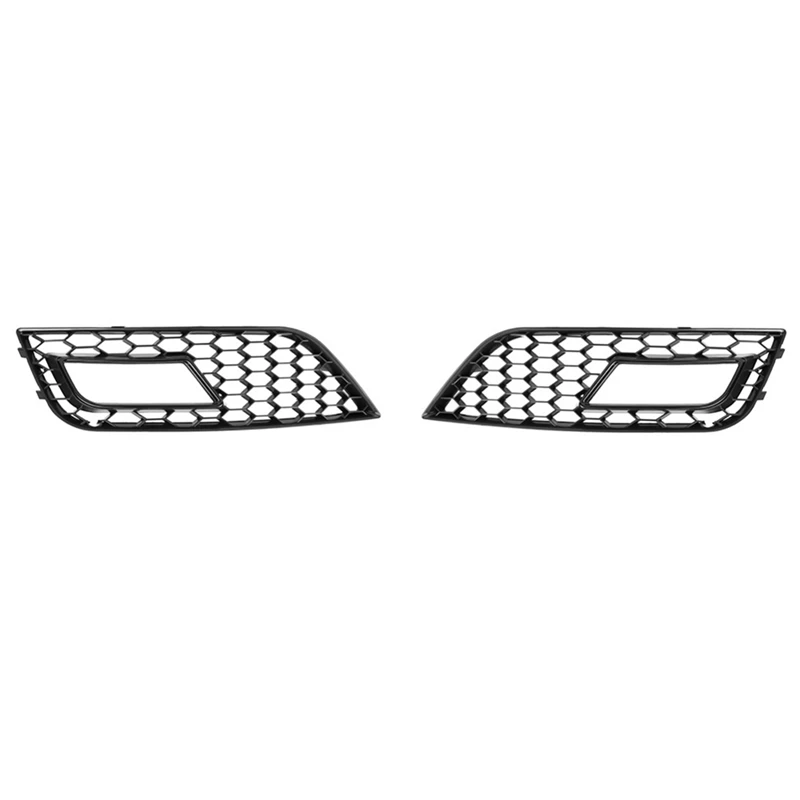 

Black Front Bumper Fog Light Cover Honeycomb Grill For A4 B8.5 Standard Edition 2013-2016 Replacement Parts