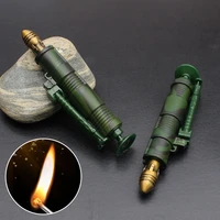 creative mini mortar ten thousand matches metal kerosene lighter personality ornament mens birthday gift