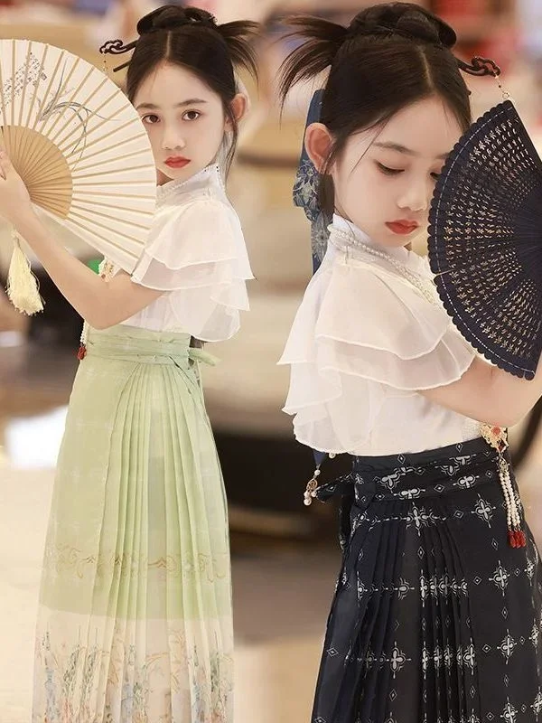 Блузка женская с принтом юбка рисунком