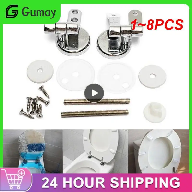 

1~8PCS Stainless Steel Seat Hinge flush toilet cover mounting connector toilet lid hinge mounting fittings Replacement Parts