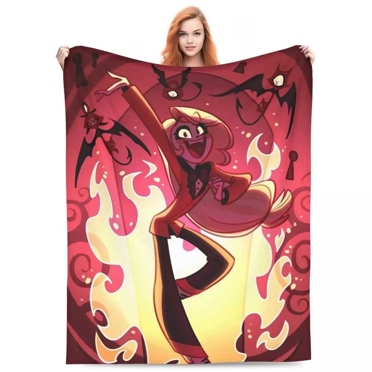 Музыкальная комедия Драма H-HazbinHotels Нечеткие одеяла Креативное одеяло для дома