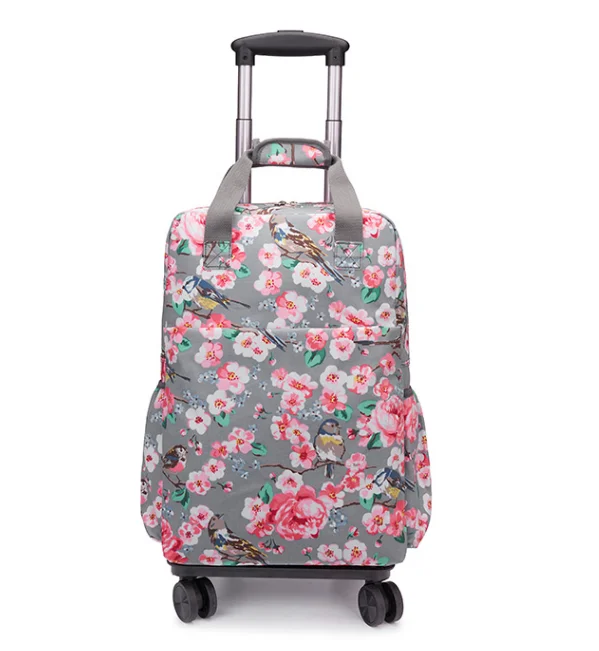 20 Inch Women Trolley Backpack Bag With Wheels  Women Wheeled backpack Travel Bags on wheels Travel Trolley Rolling Suitcase