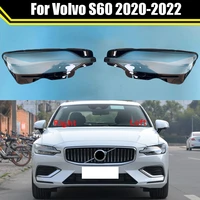 auto head light caps for volvo s60 2020 2021 2022 car front headlight cover lampshade shell headlamp mask lamp lens glass case