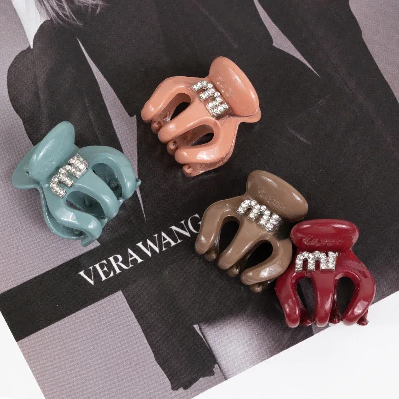 

Brand Hair Grab Fresh Sweet Cute Diamond Studded Hair Clip Headwear Hair Accessories Hair Pin Birthday Gift