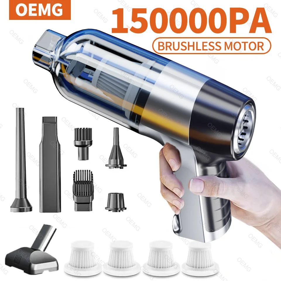 Мощный беспроводной автомобильный пылесос 150000 па портативный ручной