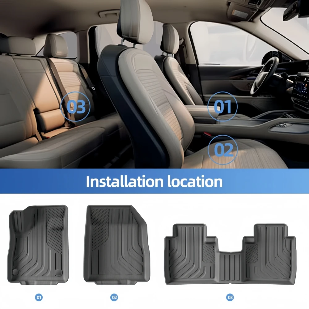 Коврики для автомобиля Lincoln Nautilus 2024 2025 коврики багажника из ТПЭ 3D коврик ног