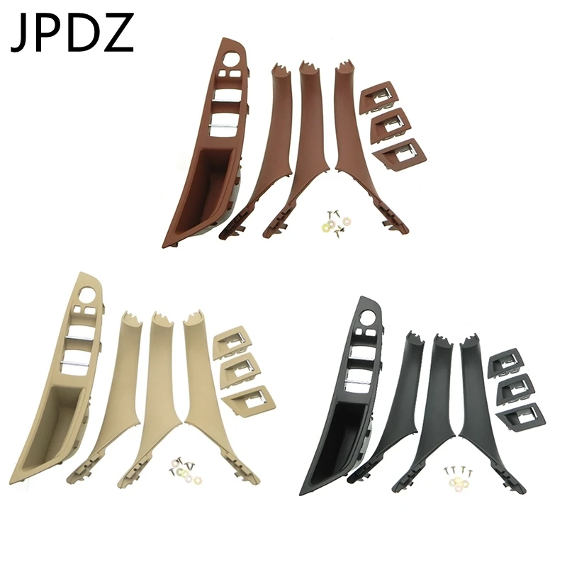 

LHD Car Interior Door Handle Inner Door Panel Pull Trim Cover for -Bmw 5 Serie F10 F11 520 525