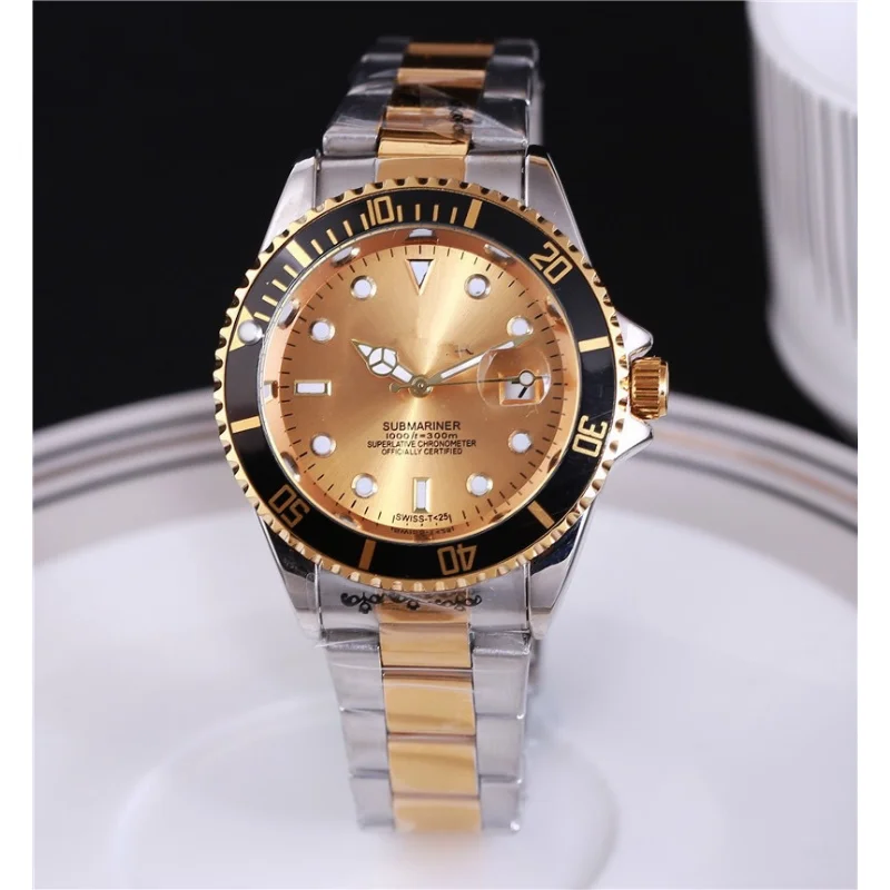 Men's Quartz WristWatch Stainless Steel Band Fashion Waterproof Personality Calendar Quartz Watches for Men's Mechanical Watches