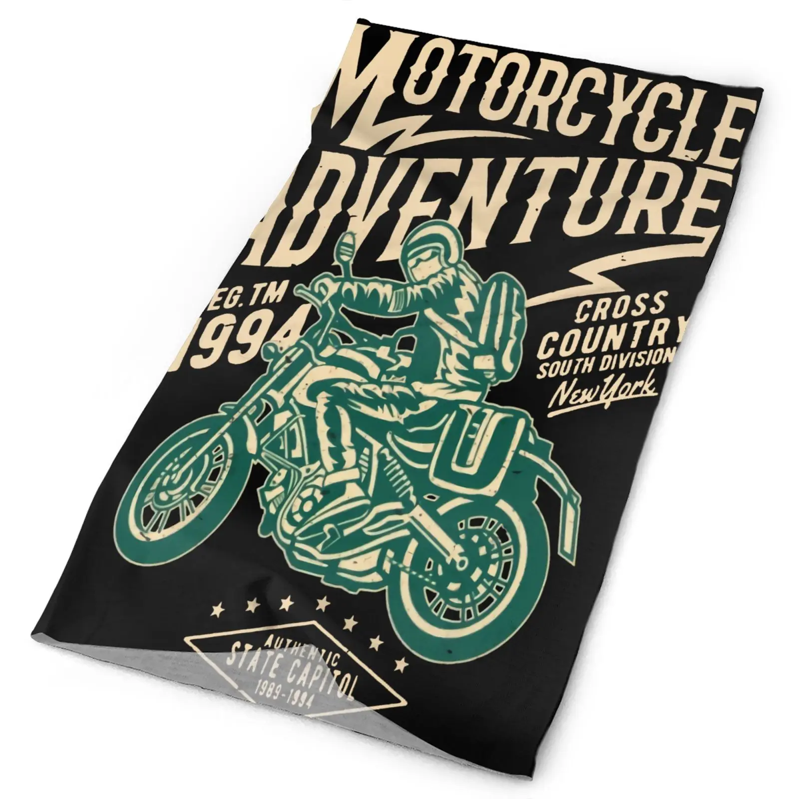 

Motorcycle Adventure With Metal Art Men's Bandana Military Tactical Military Skis Scarf Tourism Mask Mask Ski Fashion Facemask