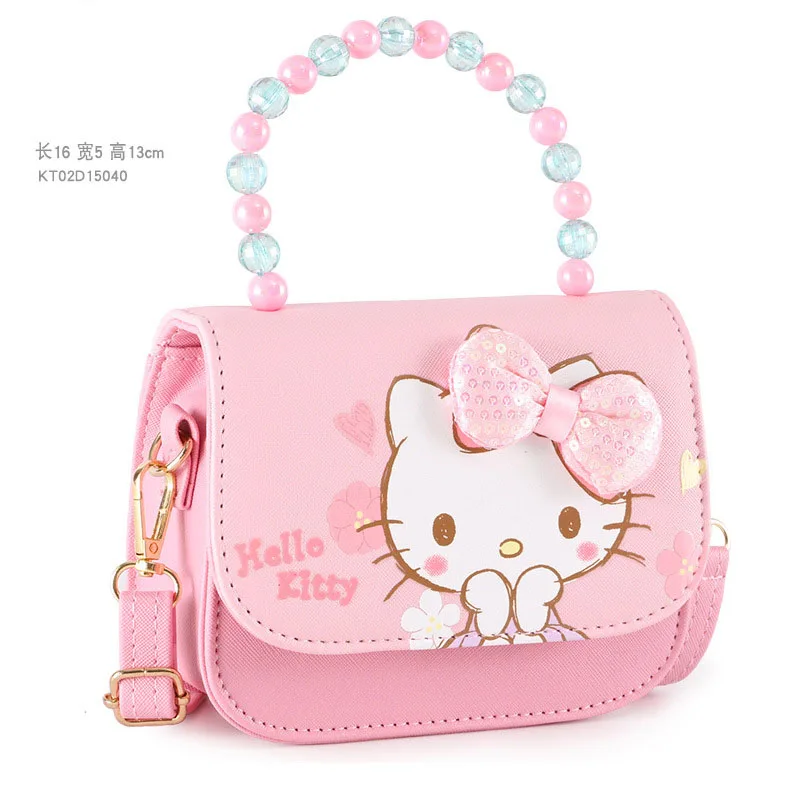 Hello Kitty Children's Bags Princess Portable Messenger Bag Small Crossbody Bag Doll Coin Purse Baby Girl Cute Bow Shipping Bags