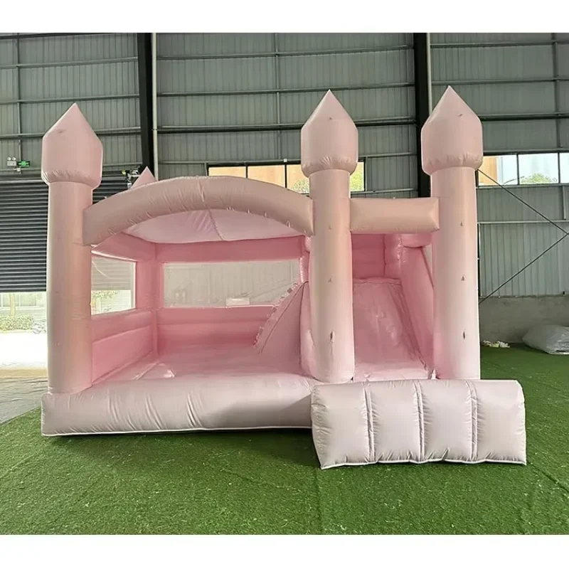 Фото Оптовая продажа пастельных розовых прыжков Bouncer Bounce House Bouncy Castles для покупки №1