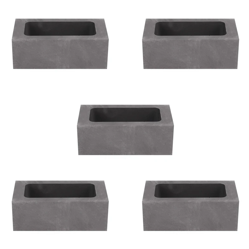 

5X 23.5OZ Graphite Casting Ingot Bar Mold For Gold Silver Copper Melting Refining