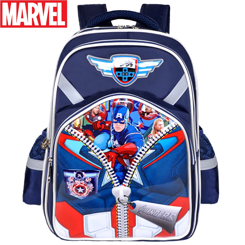 

Marvel Captain America Backpack For Kids Cartoon Escolar Mochila Teenager Avengers Schoolbag Primary Bookbag Large Capacity New