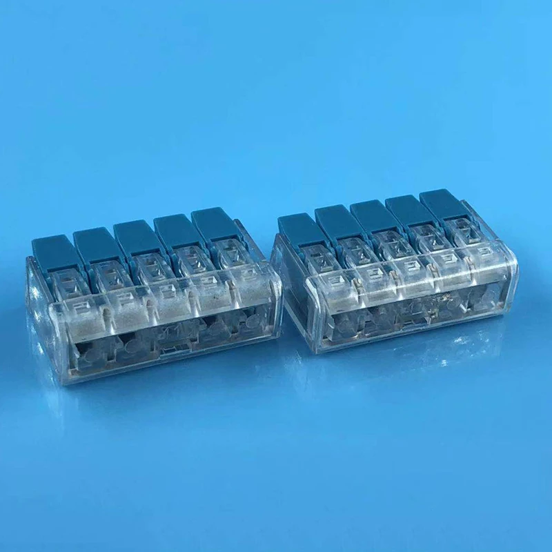 

221 Lever Nut Connectors 5 Port Terminal Block Push-in Wire Connector