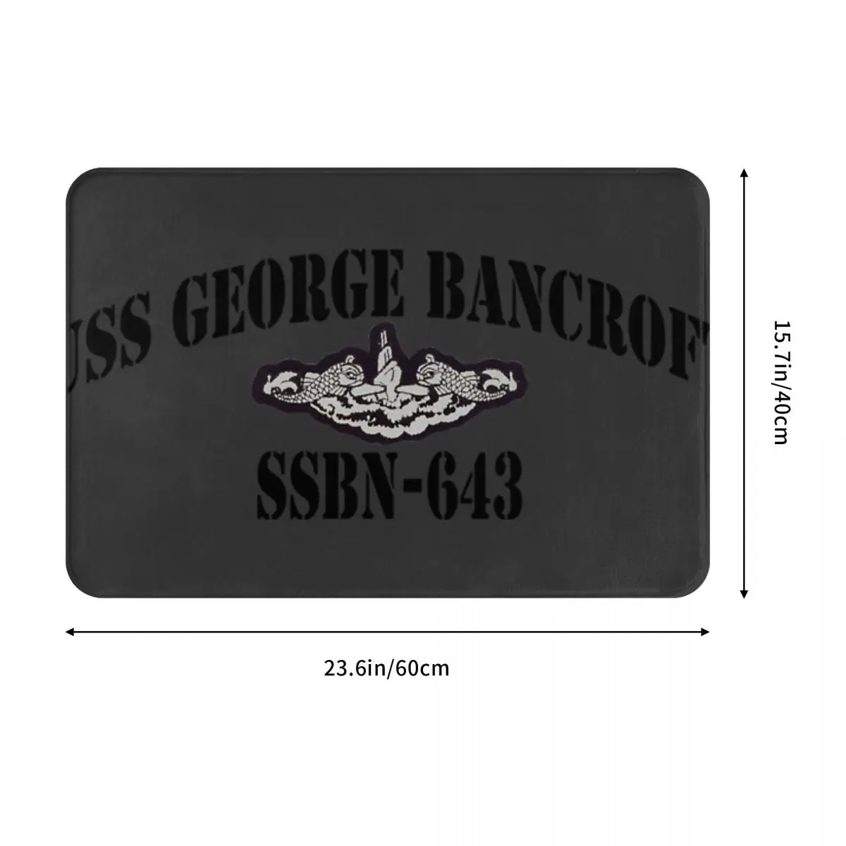 Фото Коврик для пола USS GEORGE BANCROFT (SSBN-643) SHIP S STORE, придверный коврик из койры для входа в каюту, высокоплотный приветственный коврик из койры №3