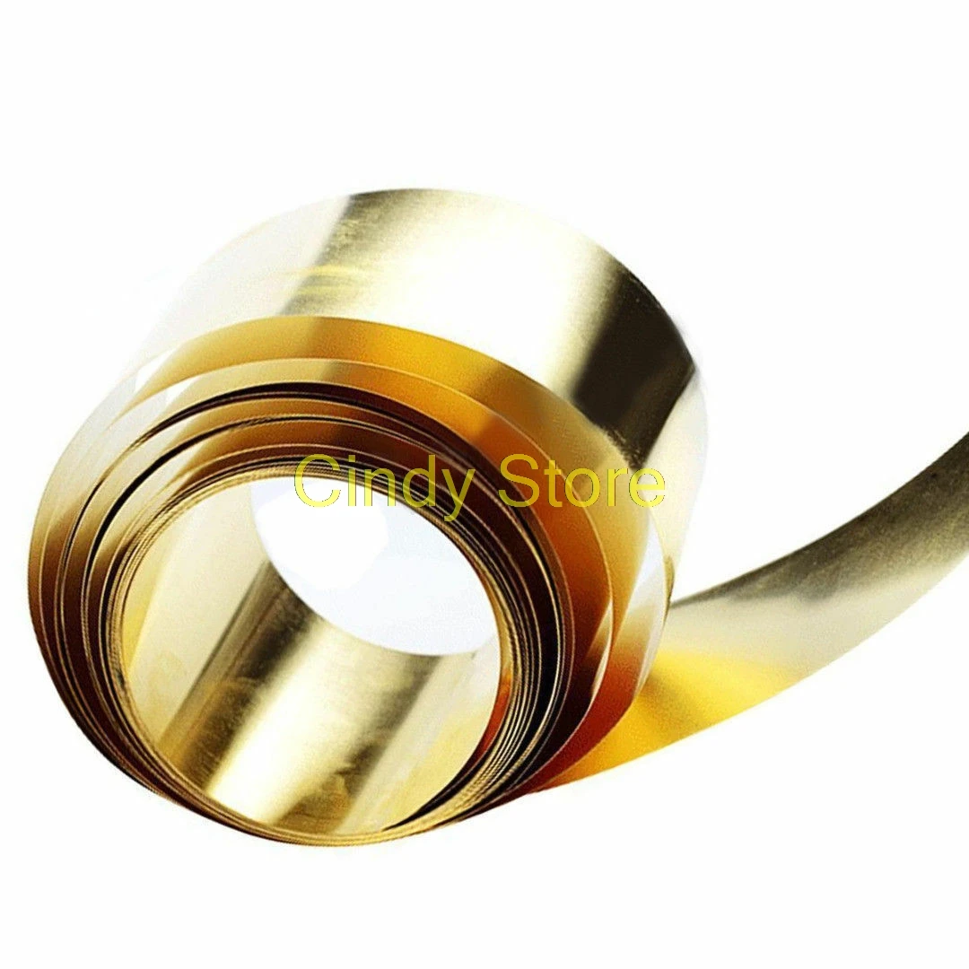 1 шт, латунная металлическая тонкая листовая фольга, рулон, ручная работа, металлообработка, толстая 0,01/0,02/0,03/0,05/0,1/0,2/0,3x1/20/30/x мм