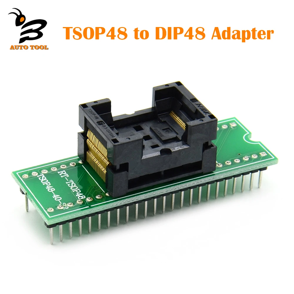 

TSOP48 to DIP48 Adapter TSOP48 Socket TSOP-48-0.5-OTS04B for RT809F RT809H & For XELTEK USB Programmer Double Contact