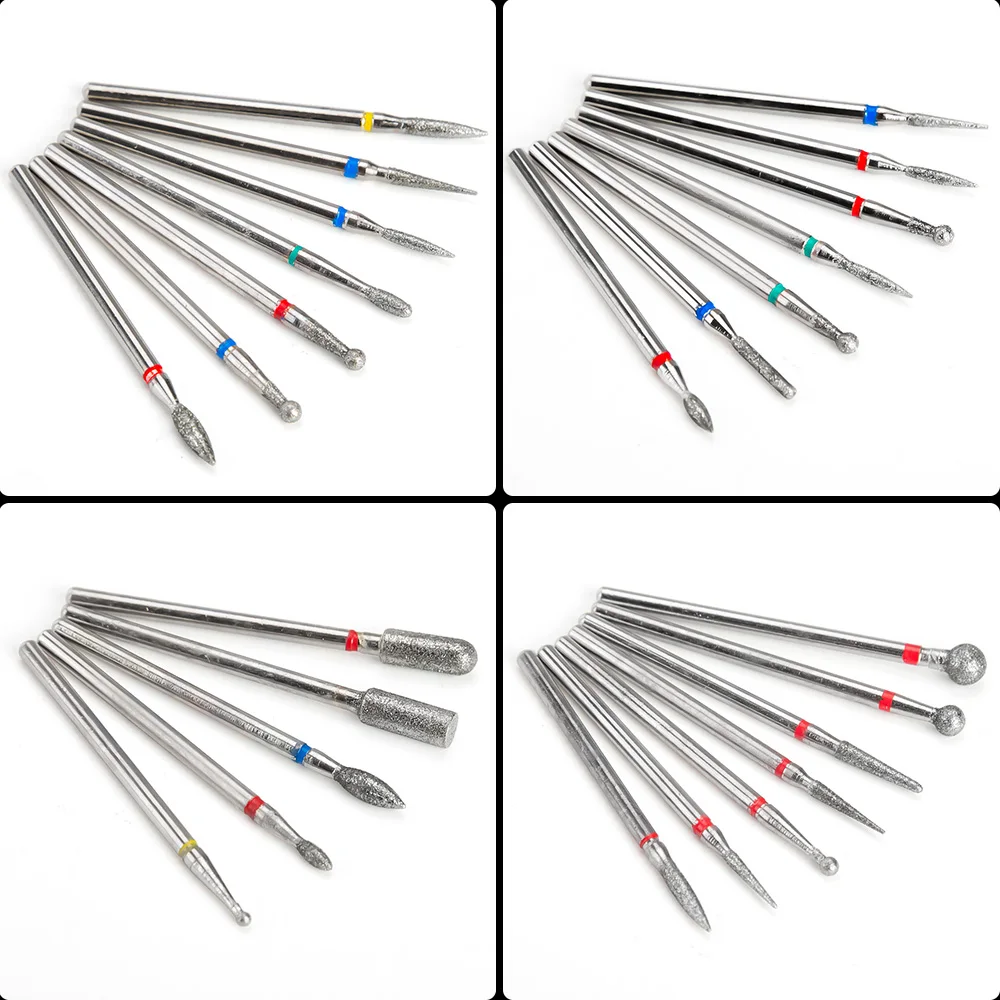 Алмазные фрезы для маникюра Фрезерный резак с 7 искусственными бриллиантами