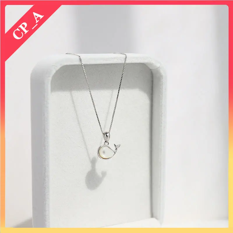 

Luxury Design Whale Pendant Woman Japanese Korean Simple Niche Shell Collarbone Necklace Jewelry Girlfriend Gift