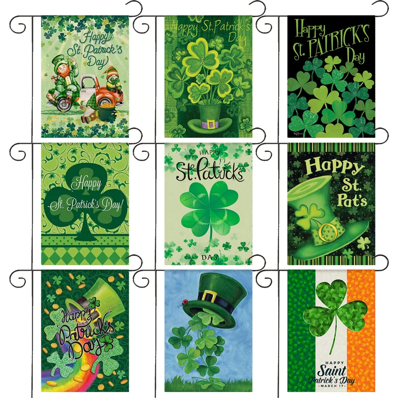 

Garden Flag Happy St Patricks Day Banner Vertical Home Decor 30*45cm Farmhouse fall decor Seasonal Outside Yard Lawn Decoration