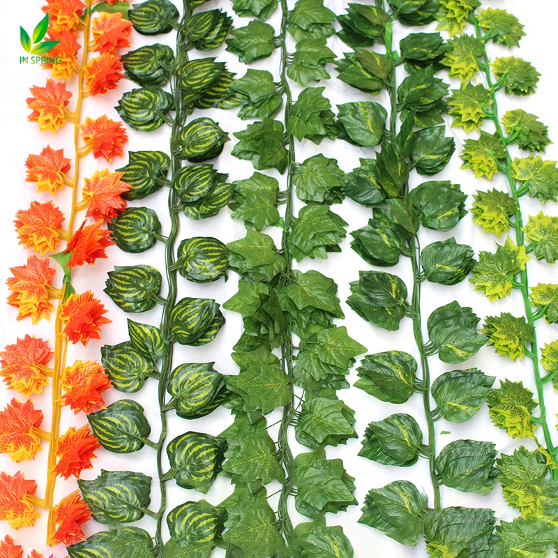 Искусственный Плющ 2 3 м садовые зеленые цветы искусственные листья для украшения